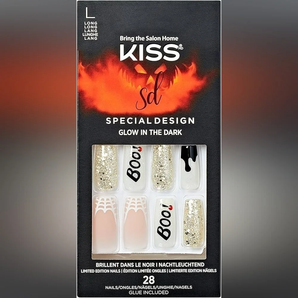 KISS Special Design Halloween Nails Glow-In-The-Dark Party Till I Die new